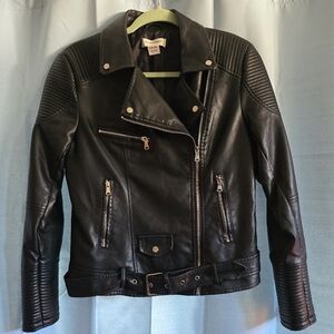Faux Leather Cropped Jacket By GLAMOROUS